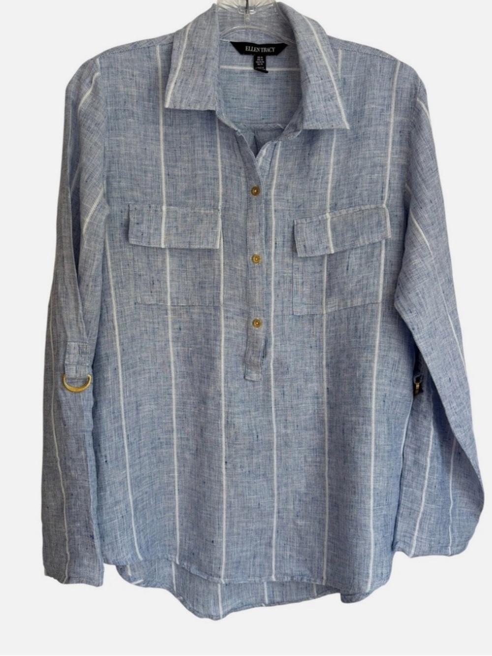 ELLEN TRACEY 100% Linen Top